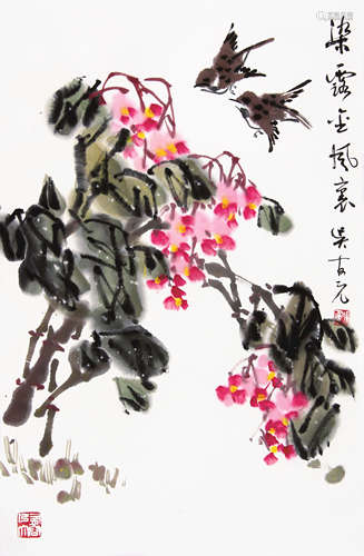 吴友元 （b.1943） 金风玉露 设色纸本镜片