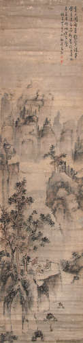 高翔 （1688-1753） 山林幽乐图 设色纸本立轴