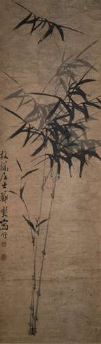 ZHENG BANQIAO QING BAMBOO SCROLL PAINTING