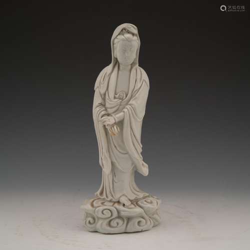 DEHUA BLANC DE CHINE STATUE OF GUANYIN