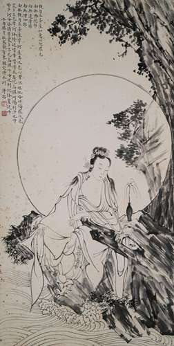 1933, PURU GUANYIN SCROLL PAINTING