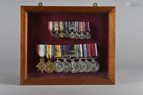 A good WWI and WWII medal group, awarded to S-SJT C.R BARNES I.A.S.C., comprising 1914-15 Star,