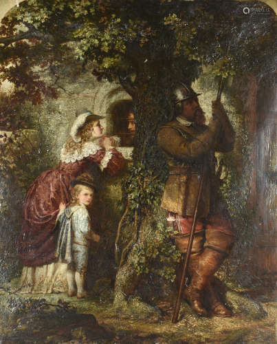 Alfred Fowler Patten R.B.A British school (1829-1888), oil on canvas, 'Visiting he loved one in