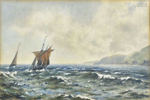 19th Century, English School, watercolour, signed F W Day lower right, dated 1895, maritime scene,