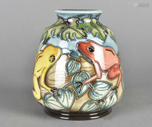 A limited edition Moorcroft pottery vase after the design by Sian Leeper, tube-lined Poison Dart