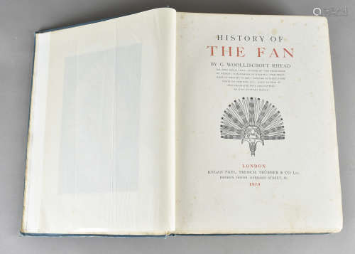 G. Woolliscroft Rhead 'History of the Fan', limited edition no.1 of 450 copies, 1910. Illustrated