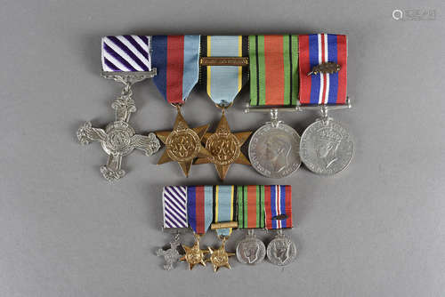 A WWII DFC medal group, awarded to F/Lt H.C.Clark, 161799, comprising the DFC, 1939-45 Star, The Air