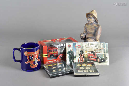 A collection of Fire Service related Novelty and Collectors items, including Cigarette and Trade
