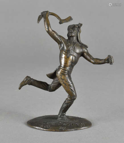 Ralph McCoy, 20th Century, limited edition bronze, Dog Soldier, 1/200 signed and dated 1974, 16 cm