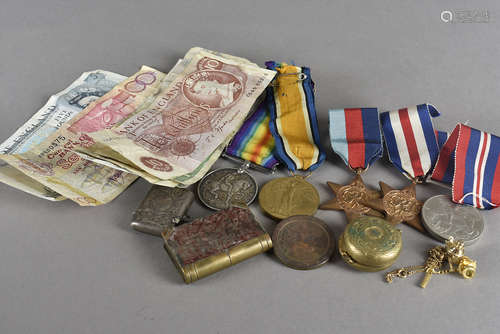 A WWI medal duo, awarded to 322981 SPR. P.W.GLEED R.E, together with four WWII medals, an assortment