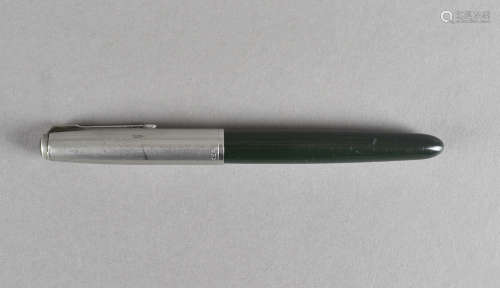 A Parker 51 with racing green body, chromed cap