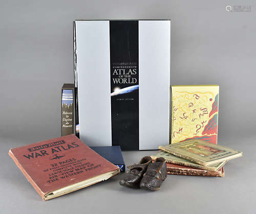 A collection of eight Folio Society bound and sleeved volumes, including Edward Lear Complete