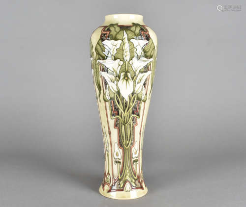 A limited edition Moorcroft baluster vase after a design by Sarah Brummell Bailey, tube-lined