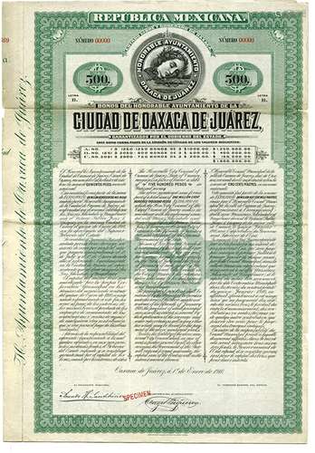 Ciudad De Oaxaca De Juarez Specimen Bond