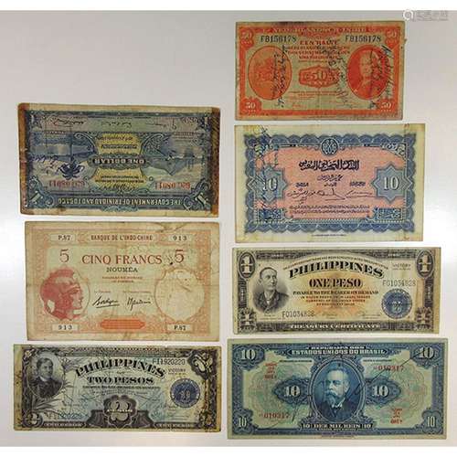 Various Issuers. 1930s-1940s. Group of 7 Short Snorters.