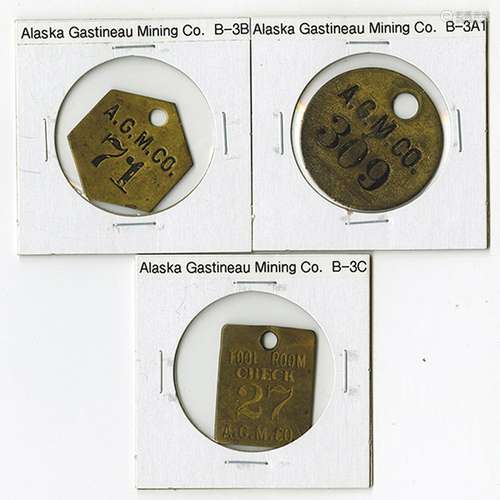 Alaska Gastineau Mining Co. (A.G.M.Co.), Trio of Tokens