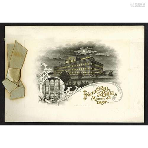 McKinley 1897 Inaugural Ball Folder With BEP Plates.