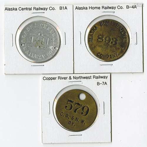 Trio of Alaskan Railway Tokens