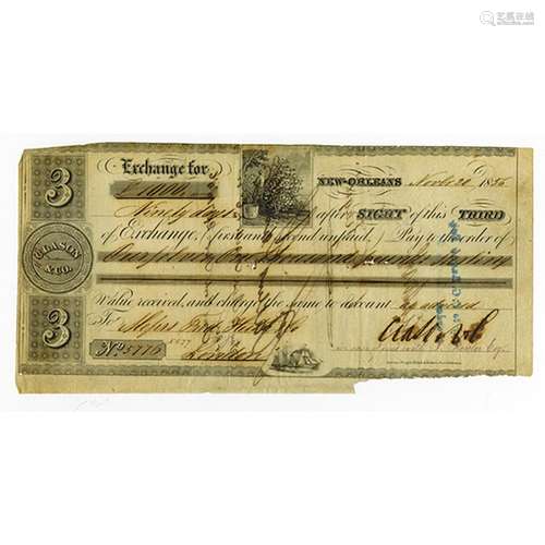 Clason & Co., 1856 Issued 3rd of Exchange Draft.