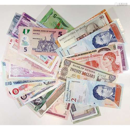 Assorted World Issuers. 1980s-2010s. Group of 58 Issued Notes.