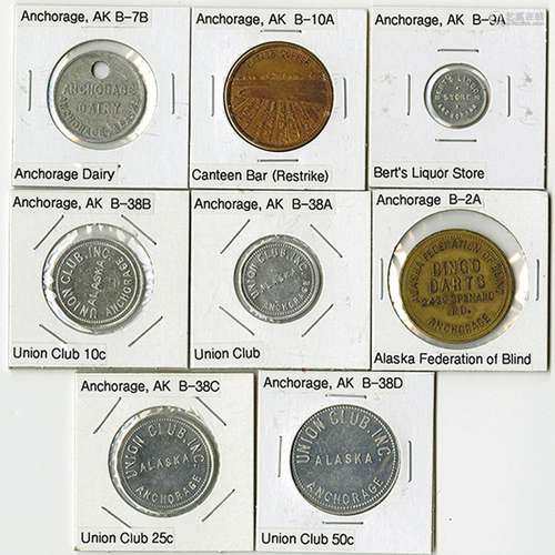 Anchorage, lot of 8 Trade Tokens