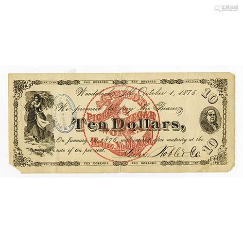 Heinz, Noble & Company - Anchor Pickle & Vinegar Works Obsolete Banknote, 1 of 3 Found.