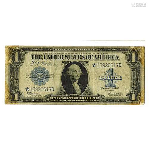 U.S. Silver Certificate, $1, 1923 Fr.237* Star Note.