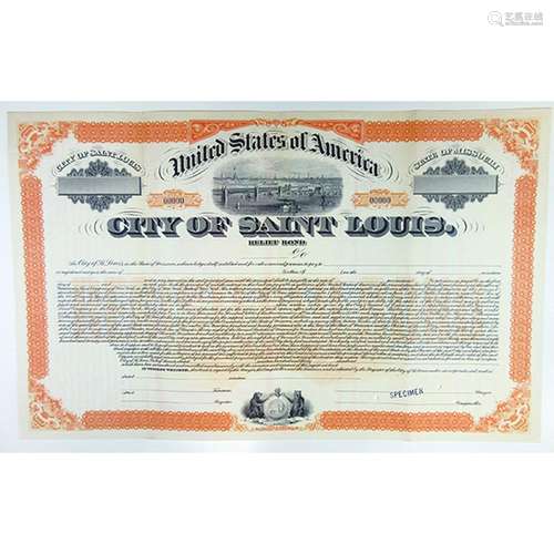 City of Saint Louis, 1930 Specimen 