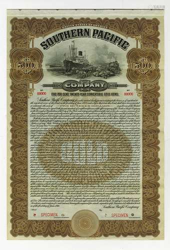 Southern Pacific Co., 1914 Specimen Gold Bond.