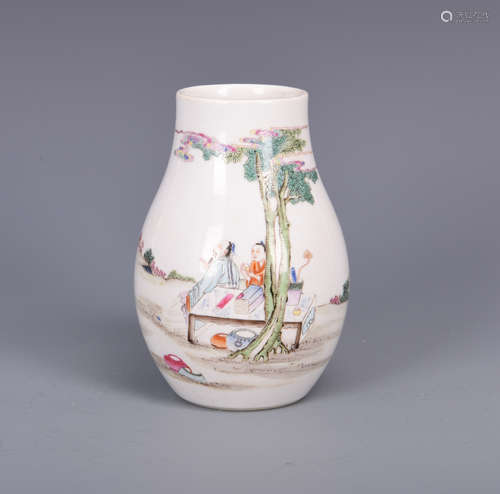 Chinese famille rose porcelain vase, Yongzheng mark.