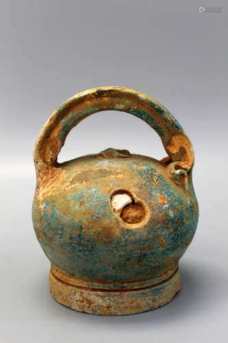 Antique Vietnamese pottery lime pot, possibly 15th Century.