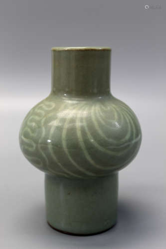 Korean celadon porcelain vase.