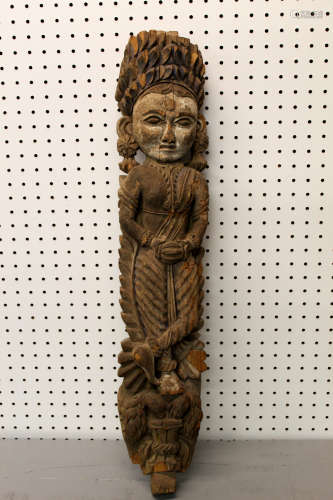 Cambodian wood statue.