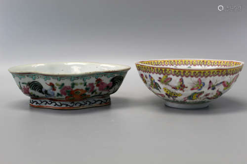 Two Chinese procelain bowls.
