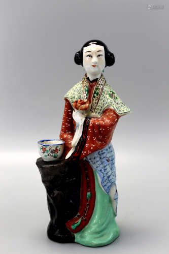 Chinese porcelain figure a lady.