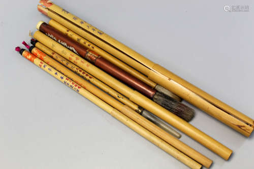 Seven Chinese brush pens.