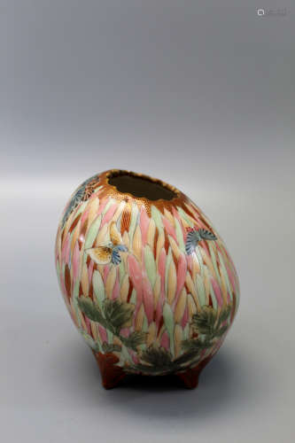 Japanese porcelain flower vase.