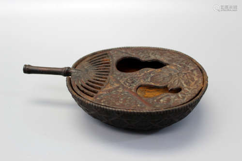 Japanese metal incense burner.