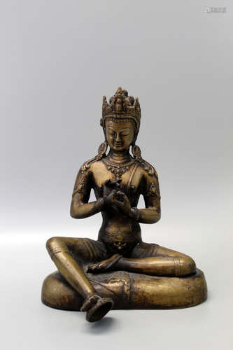 A tibetan bronze statue.