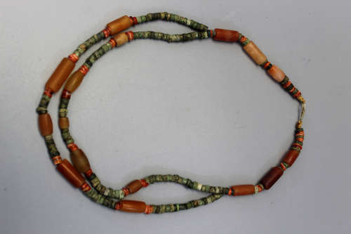 A very rare Chinese antique carnelian beads necklace.