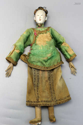 Chinese antique porcelain female doll.