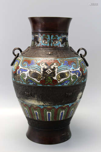 Japanese cloisonne vase