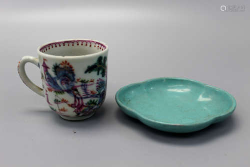 Chinese export teacup and saucer