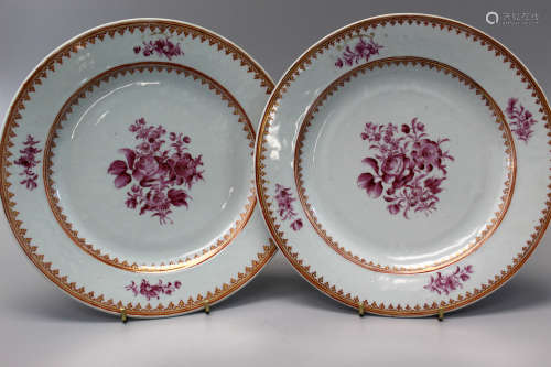 Two Chinese export porcelain plates.