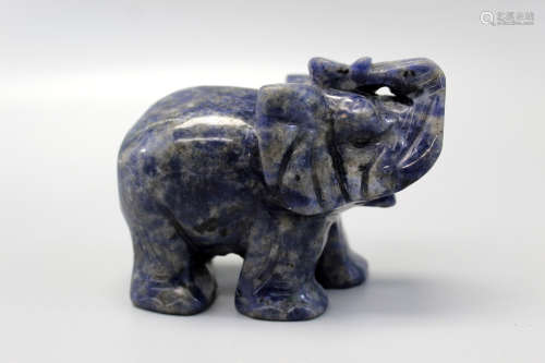 Chinese sodalite carved elephant.