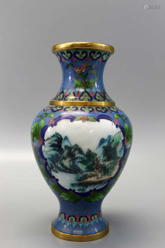 Chinese cloisonne vase