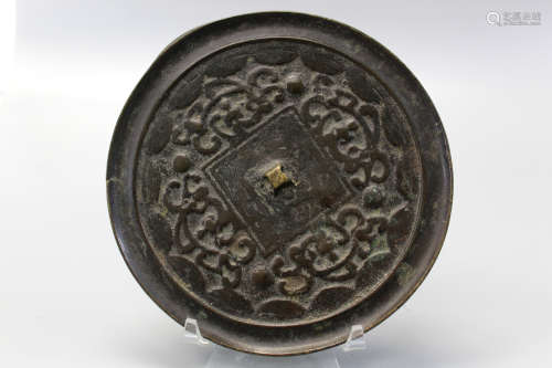 Chinese bronze mirror.