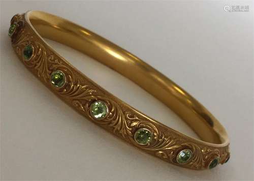 KREMENTZ: A good quality high carat gold bangle de