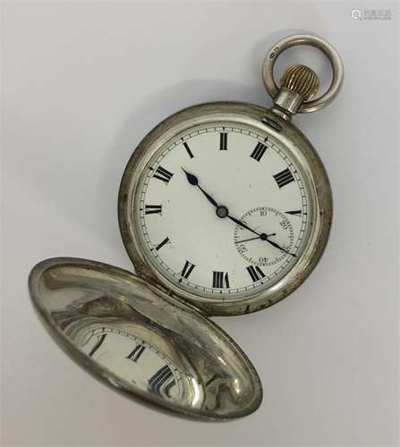 A gent's Continental silver Hunter pocket watch wi