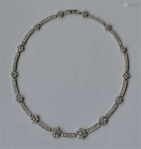 An important diamond necklace constructed of fourt